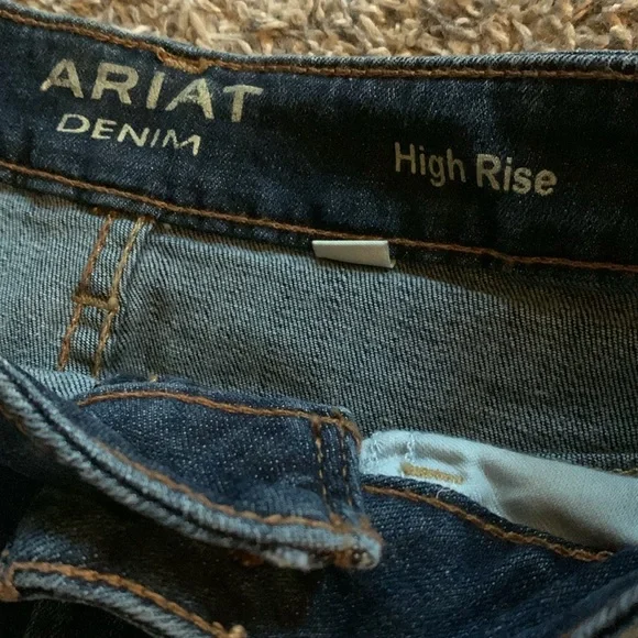 Ariat Denim Goldie High Rise Midi Jean Skirt w/ Slit - Picture 9 of 12